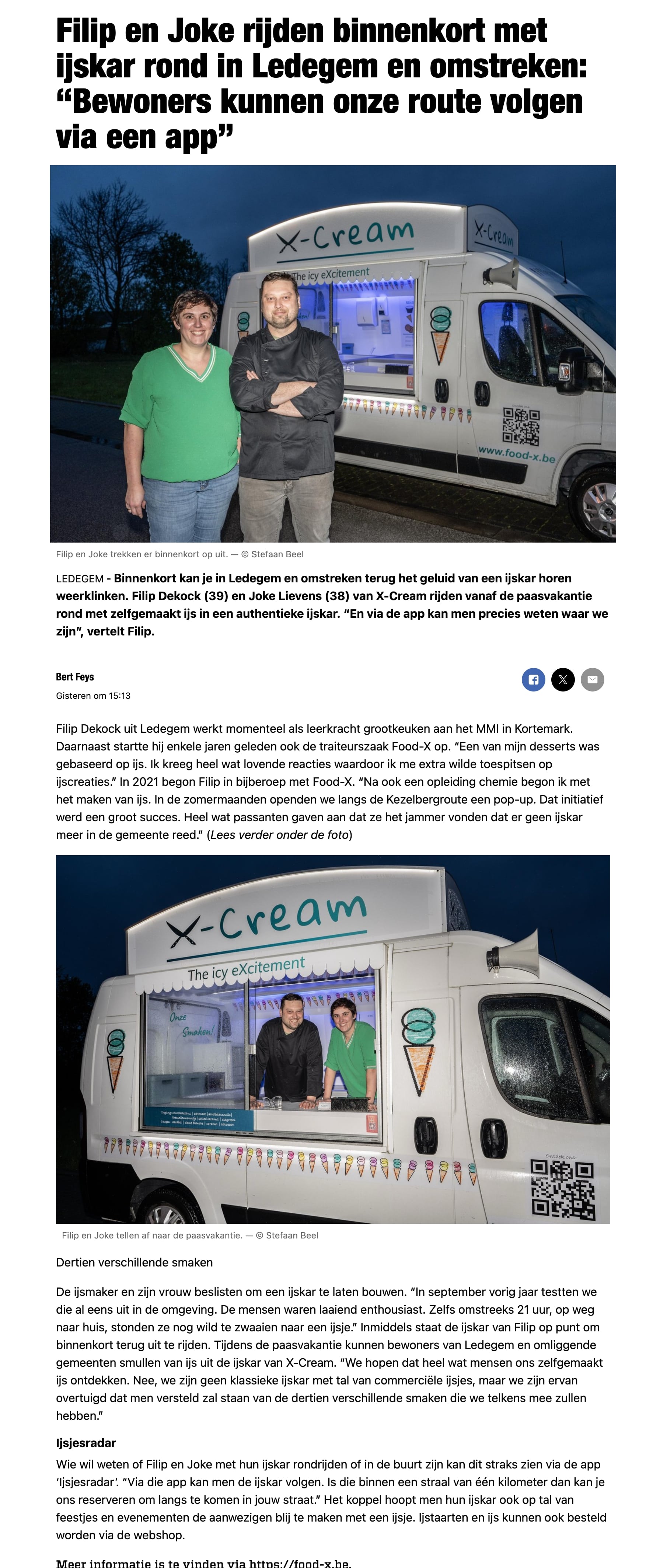 Je kunt ons volgen via een app